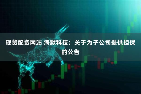 现货配资网站 海默科技：关于为子公司提供担保的公告